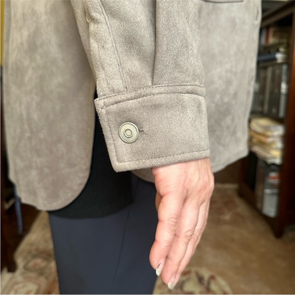 TRUTH by Republic Faux Suede Shacket Shirt Jacket Size L  Oversized (16/18) - Picture 5 of 16